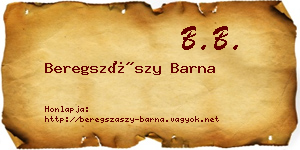 Beregszászy Barna névjegykártya